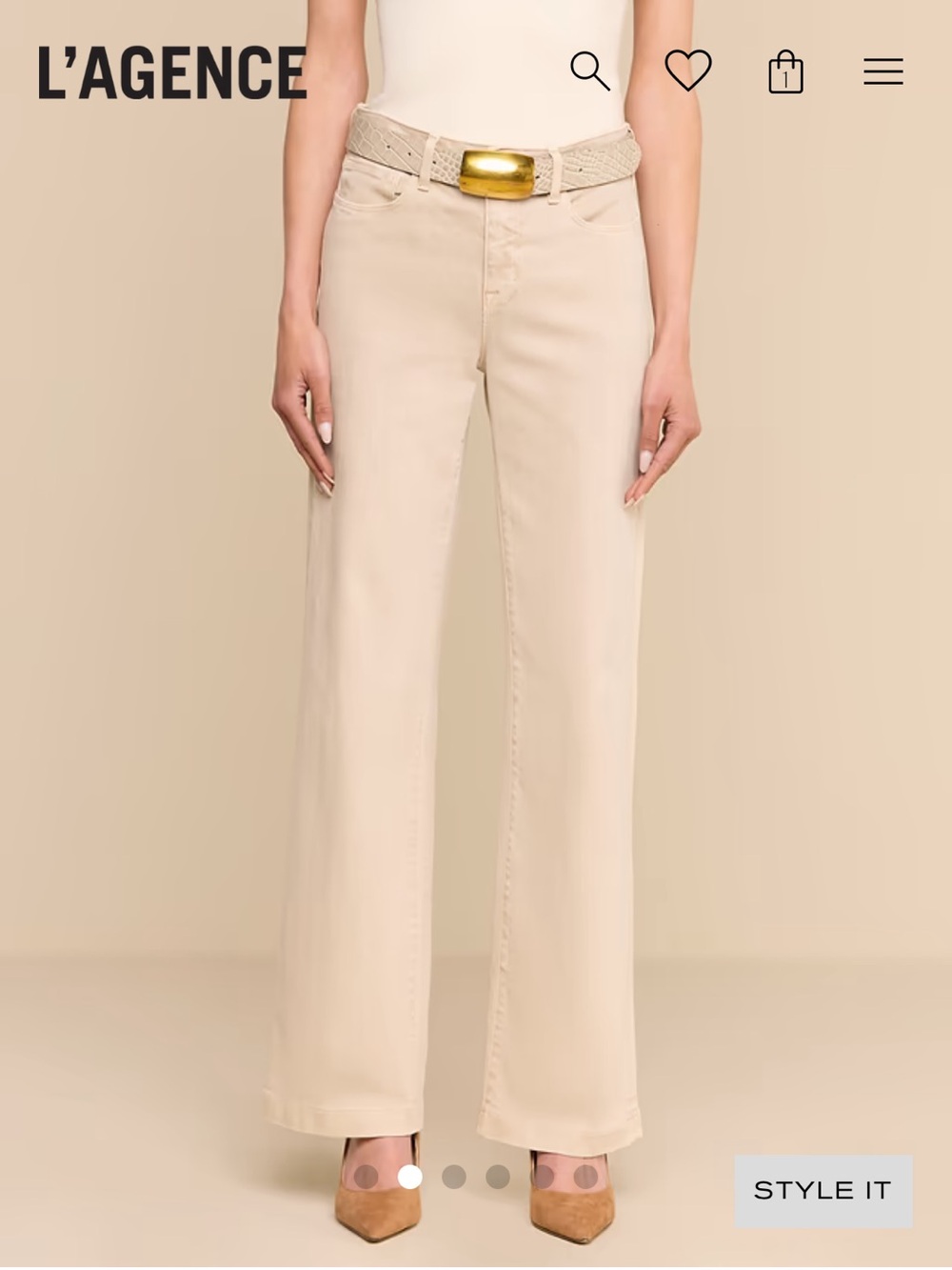 L’Agence Clayton Neutral Women’s Jeans - loose straight leg
